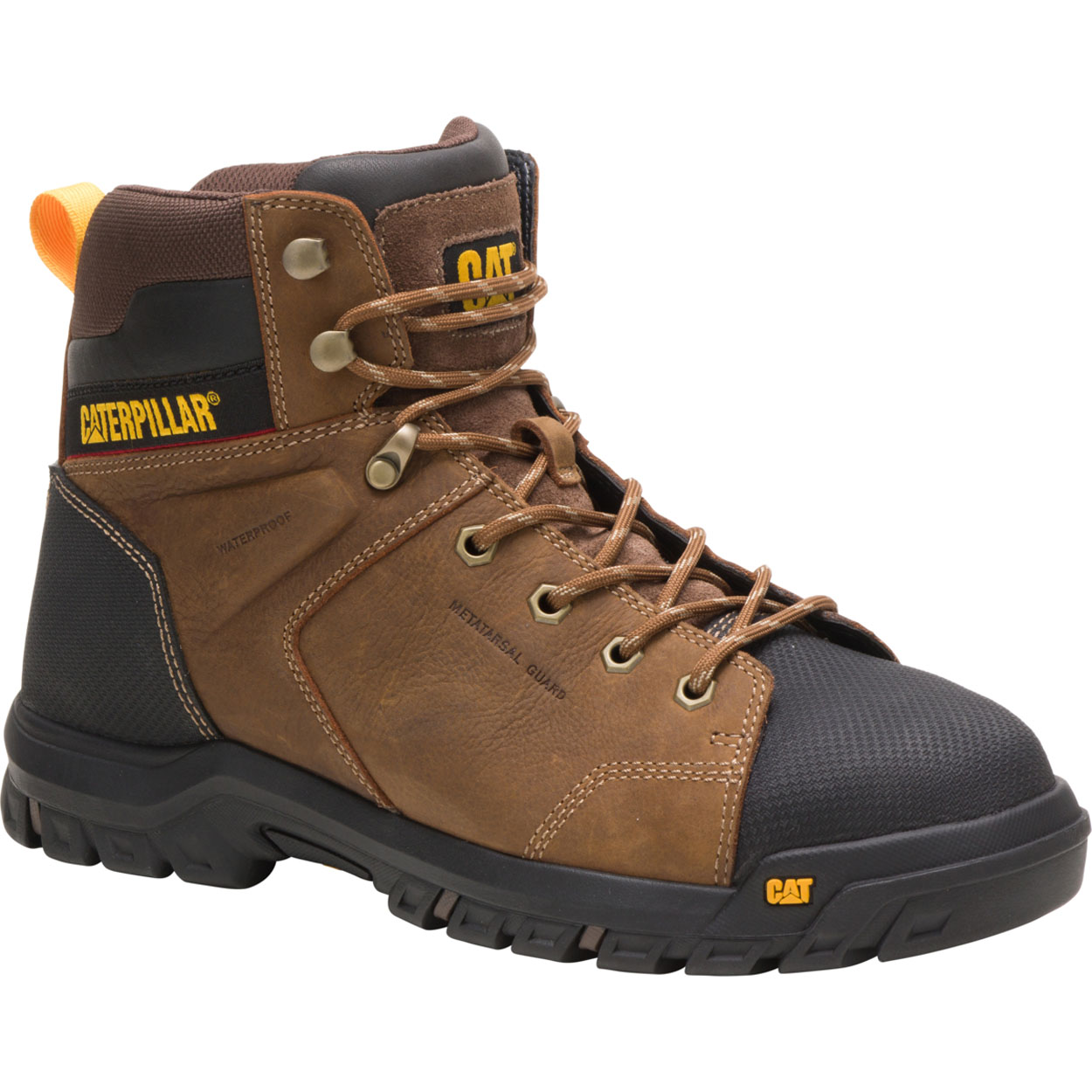 Caterpillar Wellspring Philippines - Mens Safety Boots - Brown 95436DUNS